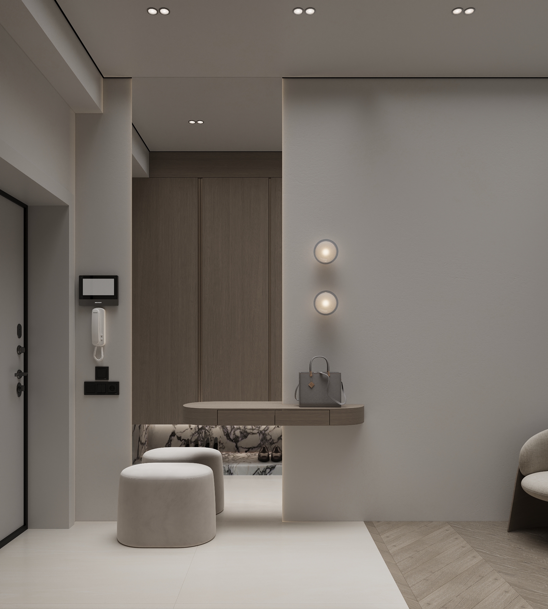 Проект виллы с Прихожая